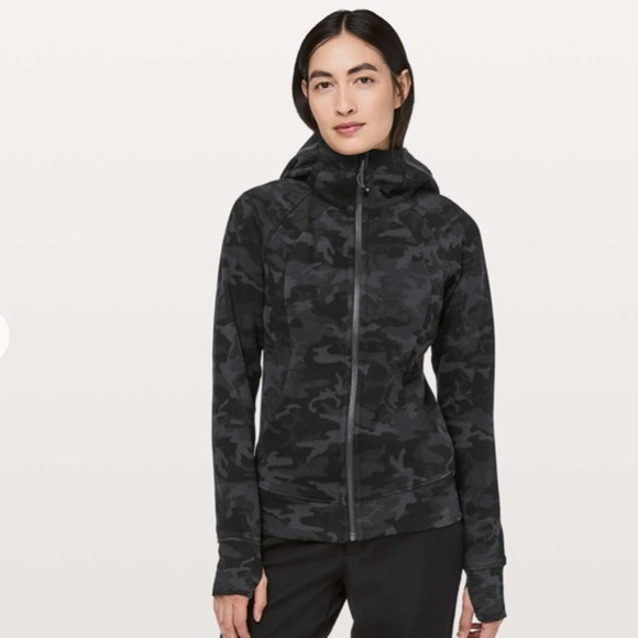 lululemon athletica Tops - Lululemon Scuba Hoodie - Incognito Camo Multi Grey
